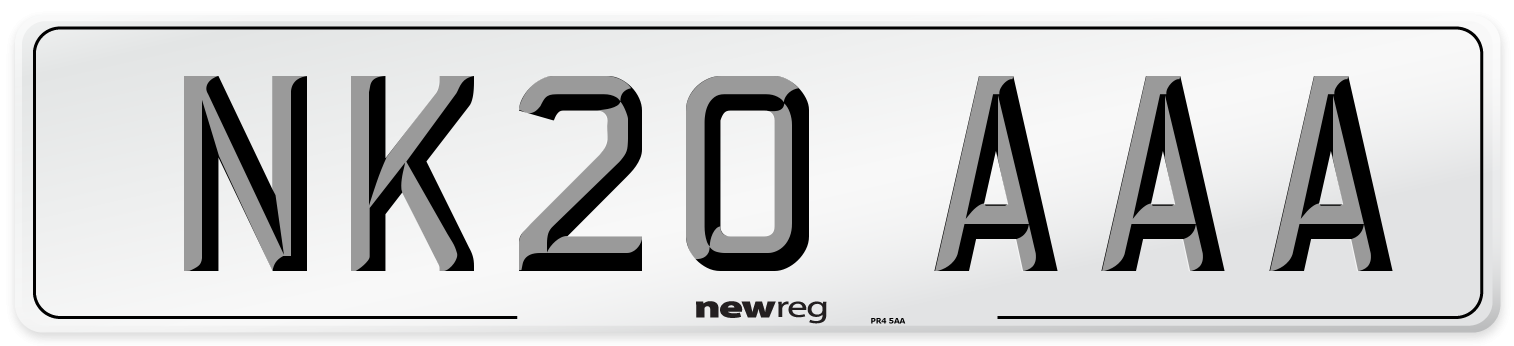 NK20 AAA Number Plate from New Reg